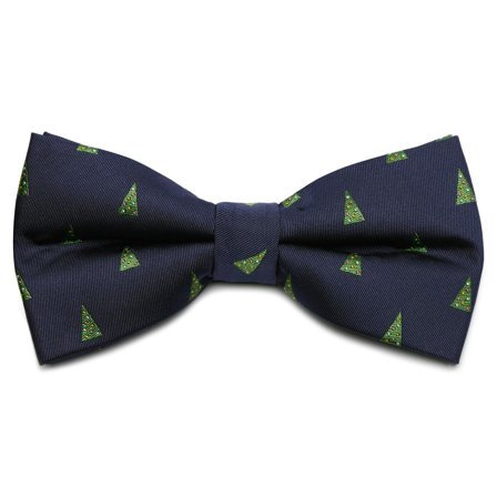 Granatowa bożonarodzeniowa muszka w choinki dla mężczyzn - Muszki gotowe do noszenia