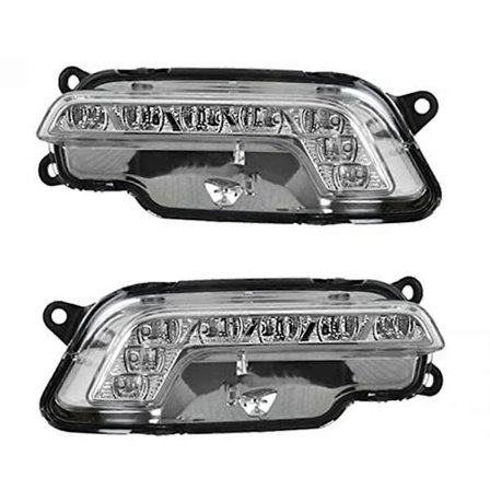LED kjørelys DRL nedre støtfangergrill for W212 E300 E350 E500 2009-2013, venstre og høyre