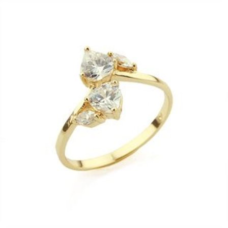 18K Guldfyllda Guld gulddoublé Filled CZ Ring