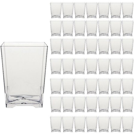 50 stk gjennomsiktige plast dessertkopper Mini dessertkopper Flott for desserter Puddinger Mousse Multi- Parfa