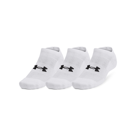 Under Armour Unisex UA Tech 3pk No Show, White