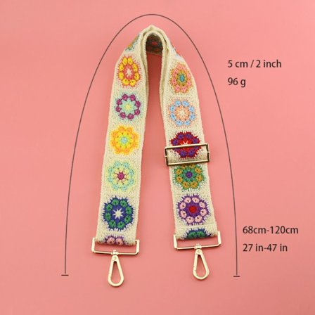 Crossbody-taskebælte Vintage mønstret taskestrop D D