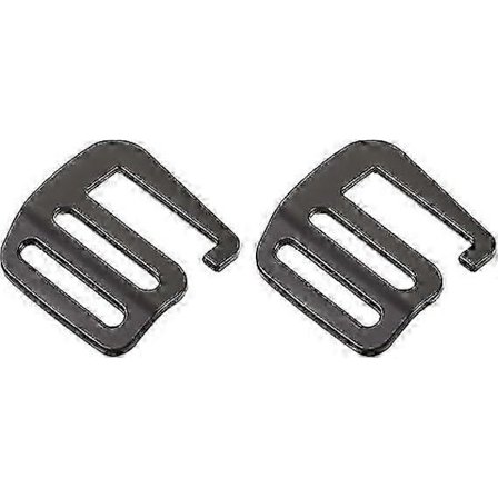 Metall G-kroker Webbing Spenner, G-krok Bølge Spenne Justerbare Glide Spenne for Ryggsekk Stropp Webbing 2 stk