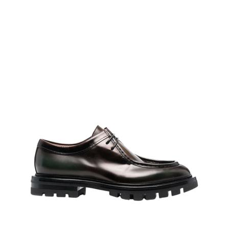 Santoni, lace-up leather shoes Zielony, Kobieta, Rozmiar: 36 EU