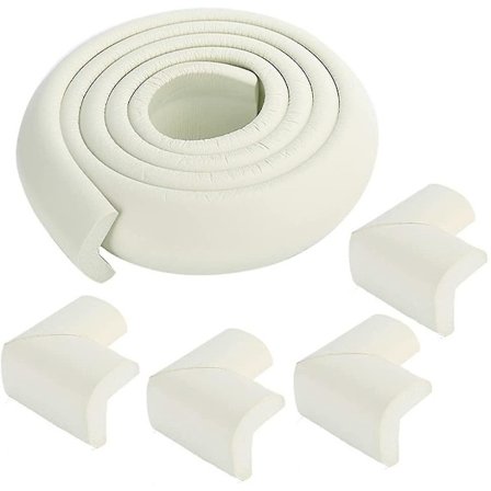 1 Piece 2m Long Protective Strip For Children's Table Corner Anti Collision Table Side White