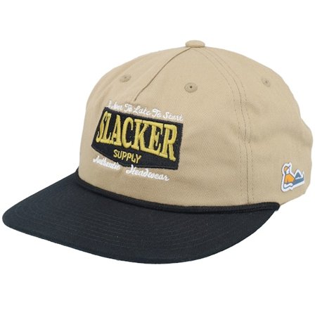 Slacker Supply - Beige - snapback - Cap - Batch Logo Black Rope Khaki/Black 5-panel Snapback - Hatstore