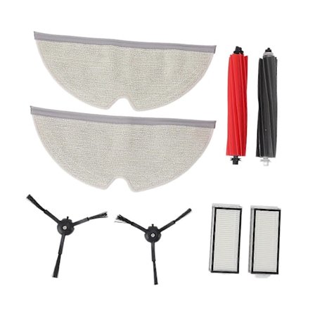 2-pak Erstatningsdele til Roborock Q8 Max Støvsuger Hovedbørster Sidebørster Filtre Moppeklude Robotstøvsuger Tilbehørssæt