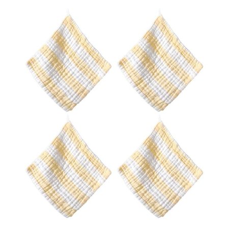 Baby Muslin Handduk Bomull Baby Ansikte Kropp Komfort och Mjukhet Gul