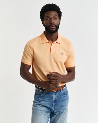 GANT - Klassisk piquéskjorte i regular fit til herre peachy orange