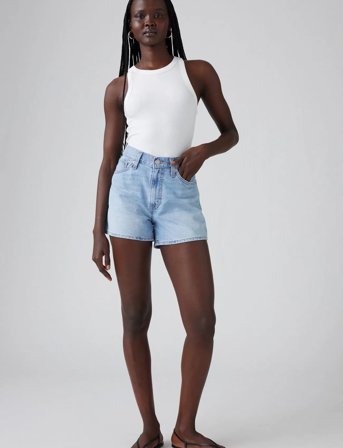 Levi's 80S Mom Short Cool Wise Owl - Blue - 32