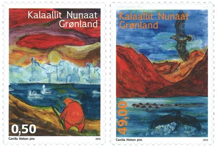 Grønland - Grønlandske sange - Postfrisk sæt 2v