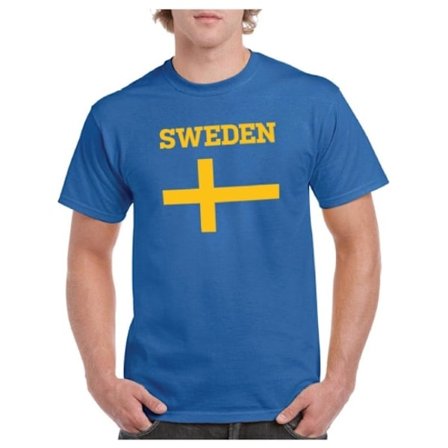 Sverige T-shirt Flag Blå