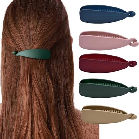 5 stk. bananhårklemmer, bananklemme, hårklemmer til damer, bananklemme, sildebens klemmer, til medium tykt til tykt hår, tilbehør