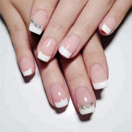 24st False Nails Short Square French