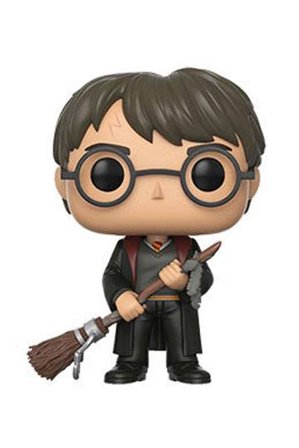 Harry Potter POP! Movies Vinyl Figure Harry with Firebolt & Feather 9 cm