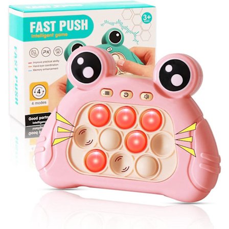 Elektroninen valaistu Pop Quick Push -pelikonsoli Fidget -lelut Poppet Sensory Toy Push Pop Bubble Toy Stress Relief Puzzle -peli lapselle