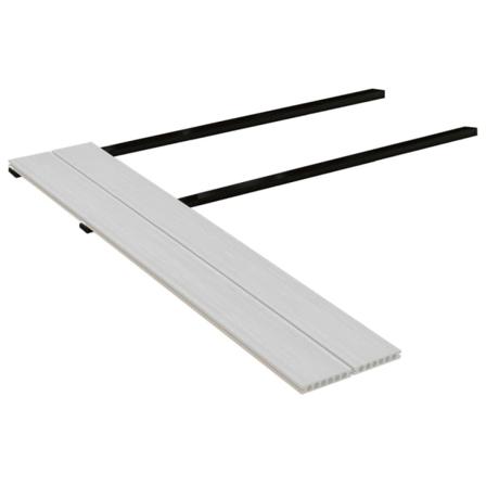 Vidaxl Kompositregel 6 St Svart 170x8,5x4,5 Cm Wpc Svart