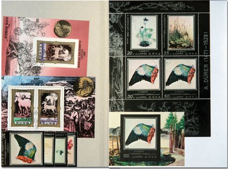 Maleren Dürer - 4 miniark og 1 sæt med 4 værdier