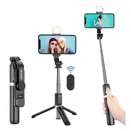 Selfie-tikku tuki - TD - Bluetooth All-in-One - Musta - 0.194kg - Mukana kaukosäädin