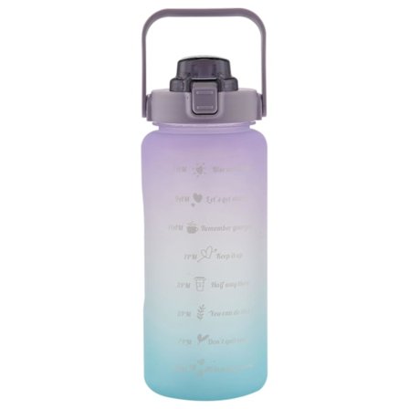 2L Vandflaske med Stor Kapacitet og Hoppe-Låg med Tidsskala-Påmindelse til Udendørs Træning - Frostbehandlet Kop