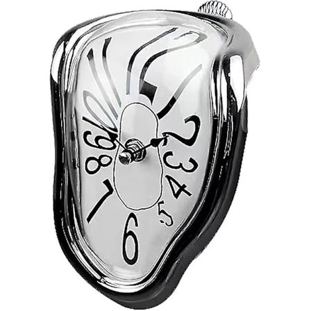 Väggklocka, Salvador Dali Smältande Klocka, 18 cm Surrealistisk Bordsklocka, Modern Heminredning
