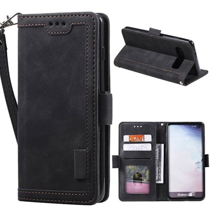 Suburbian läder Samsung Galaxy S10 Plus fodral - Svart