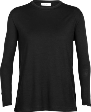 Icebreaker Women's Granary Long Sleeved Tee Women long-sleeved sweaters Black M