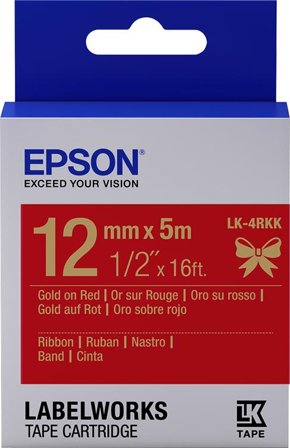 Epson LabelWorks LK-4RKK - båndtape - sateng - 1 kassett(er) - Rull (1,2 cm x 5 m)