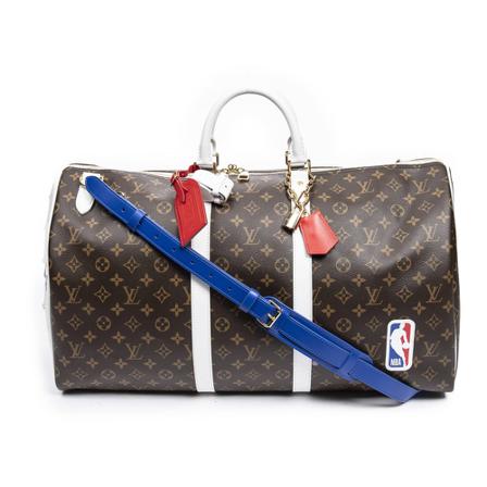 Louis Vuitton Vintage, Pre-Owned Ltd. Ed. NBA Basketball Keepall Bandouliere 55 Bruin, unisex, Maat:ONE Size