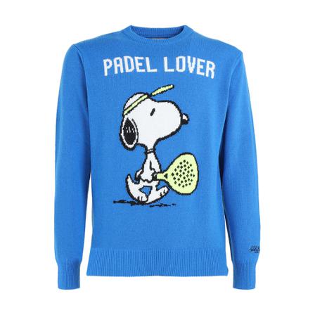 Saint Barth, Round-neck Knitwear Blauw, Heren, Maat:L