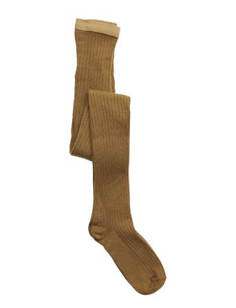 Wool Rib Tights Brown Mp Denmark