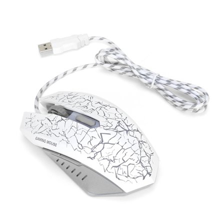 Kablet USB Gaming Mus Ergonomisk RGB Optisk 3200 DPI Justerbar Hvidt Computertilbehør