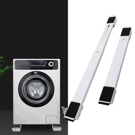 Yleiskäyttöinen laiteteline 300 kg kantavuudella, jatkettava siirrettävä huonekalujalka, yhteensopiva jääkaapin ja pesukoneen kanssa