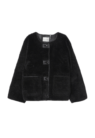 Carin Wester Jacka i pälsimitation CHATOU Jackor Svart 38