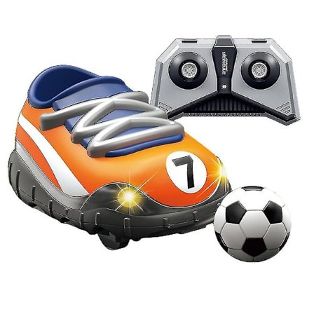 Fjernstyrt fotballbil Fotballsko Form Rc Med Blinkende Led Playset For Småbarn 3+