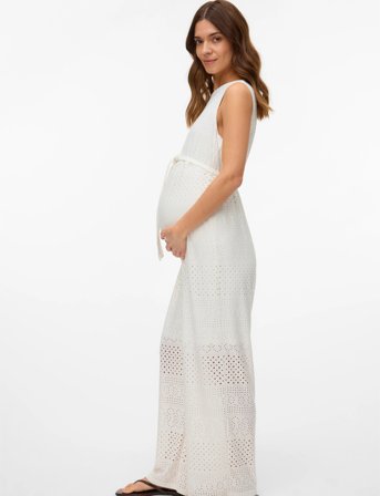 Mamalicious Mlangia Sl Jrs Jumpsuit - White - XXL