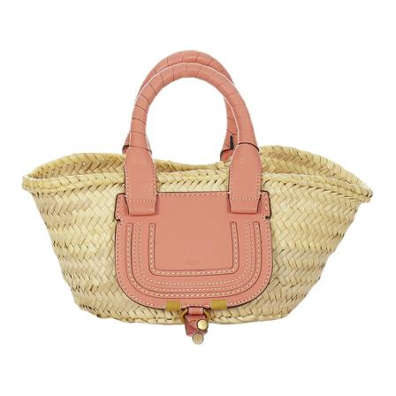 Chloé Pre-owned, Marcie Basket Handtas Naturel Bruin, Dames, Maat:ONE Size