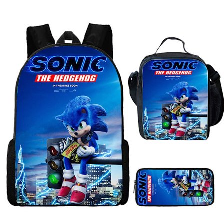 Anime Sonic ryggsäck Student ryggsäck Cartoon anime kid ryggsäck