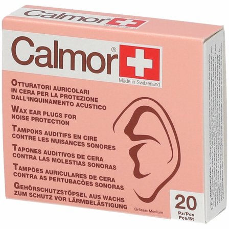 Calmor Tappi Auricolari Cera 20 Pezzi Comfort e Silenzio