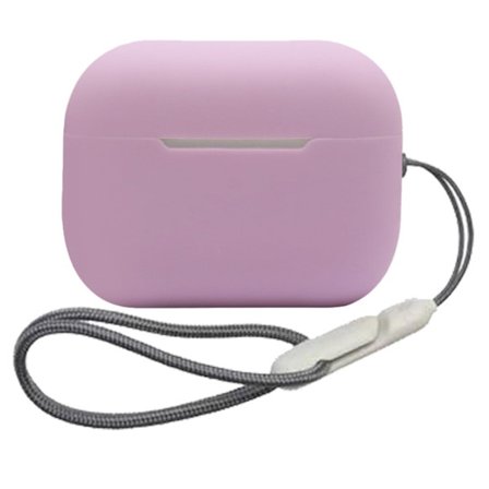 AirPods Pro 2 silikonfodral med nyckelband - Taro Lila