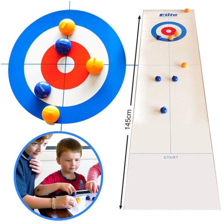 Mini Curlingspel för bordsskiva, Mini Bordscurlingbollar, Bärbart Curlingspel för Barn Vuxna 1 set