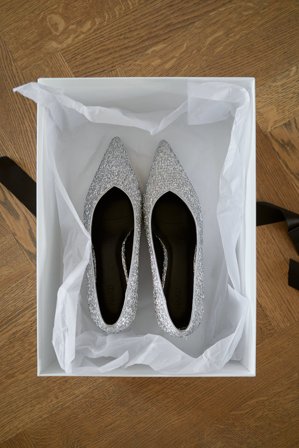 NA-KD Pumps mit Pailletten - Schuhe Silvester - Silber - EU 41