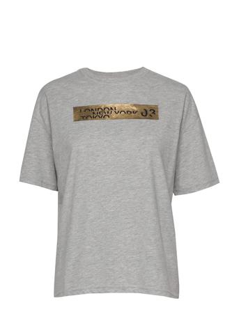 Brand Language City Box Fit Tee Grey Superdry