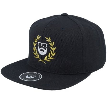 Bearded Man - Svart snapback Keps - Caesar Logo Black Snapback @ Hatstore
