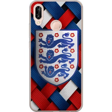 Yhteensopiva Puhelinkuori Huawei Huawei P20 lite Graafinen Englanti-aihe heraldisilla leijonilla ja punaisella, valkoisella ja sinisellä punotulla ku