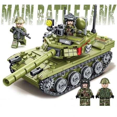 WW2 Militär Tank Byggklossar Set med 2 Figurer - 85 st [JSR]