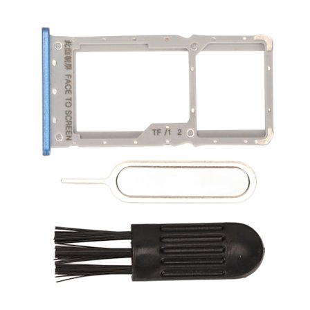 SIM-kortskuffe i plast, godt tilpasset, lagringsplass for kort, holder for Xiaomi Redmi Note 6 Pro smarttelefon, blå