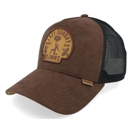 Djinns - Brun trucker Keps - Lazy Classic Coffee/Black Trucker @ Hatstore