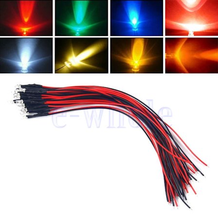 3V färgbyte långsamt flimrande 3mm rund förkopplat vatten klart