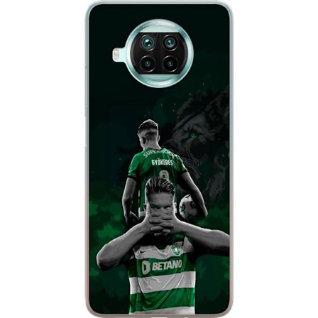 Yhteensopiva Puhelinkuori Xiaomi Mi 10T Lite 5G Neonmotiivi, jossa teksti "Gaming is in my DNA" sinisenä ja punaisena tiiliseinällä, jossa loistava DN